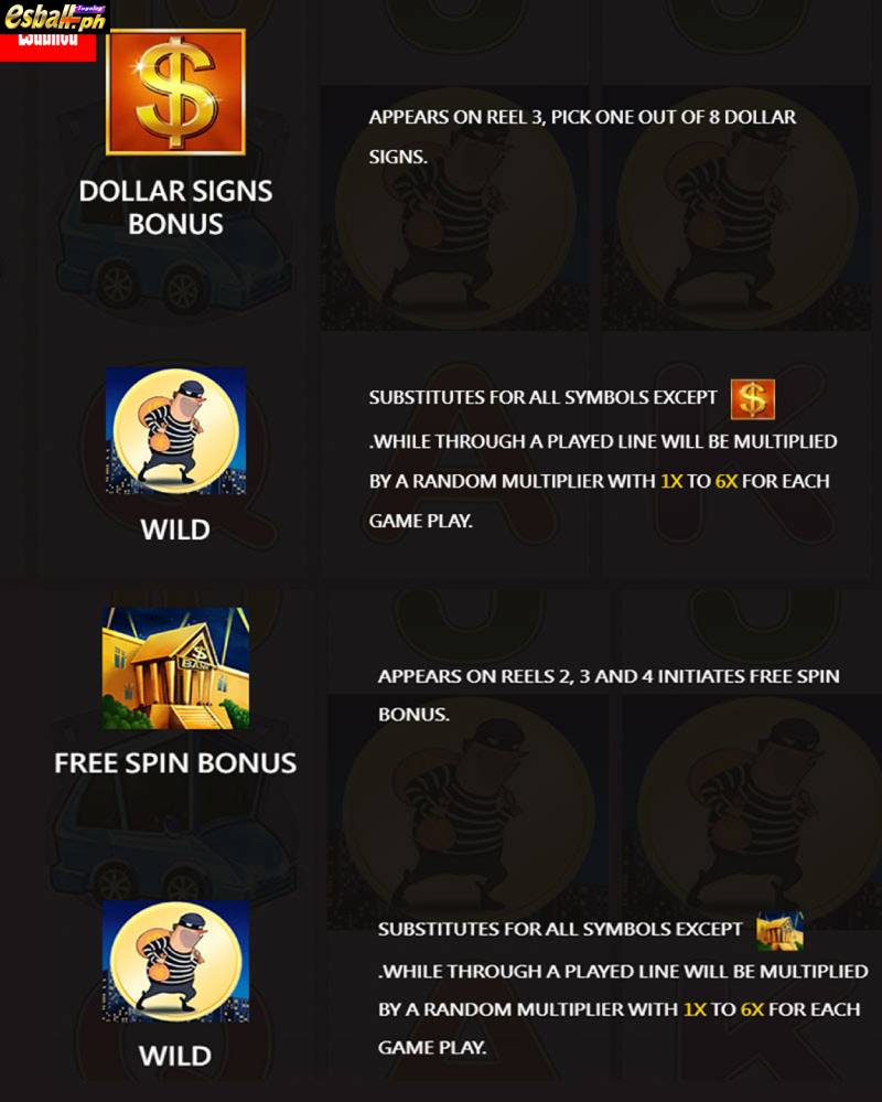 JDB Burglar Slot Game Special Symbol